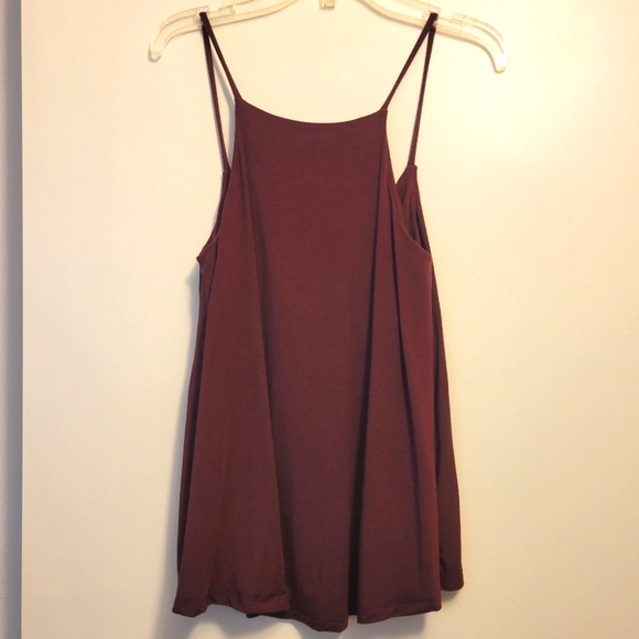 Fighting Eel Tops - Fighting Eel Burgundy Spaghetti Strap Top